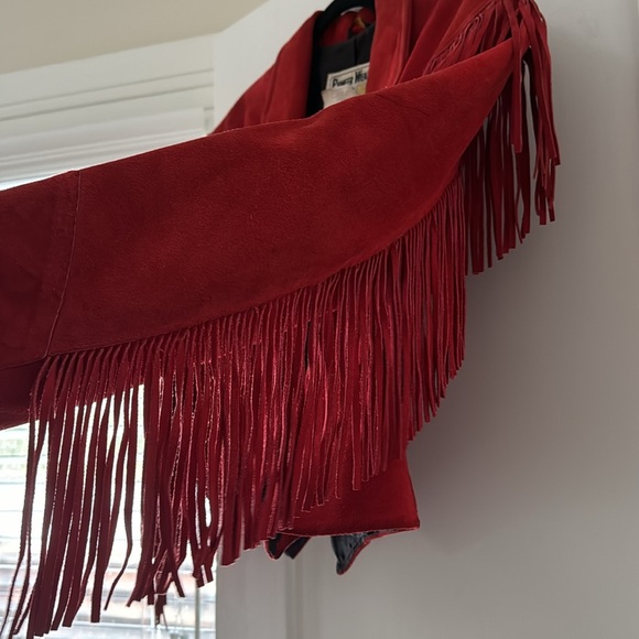 Incredible Vintage Red Suede Jacket - Picture 8 of 8